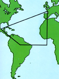 ▲クラウン博士の見方による“ピリ・レイの地図”がカバーする地域。